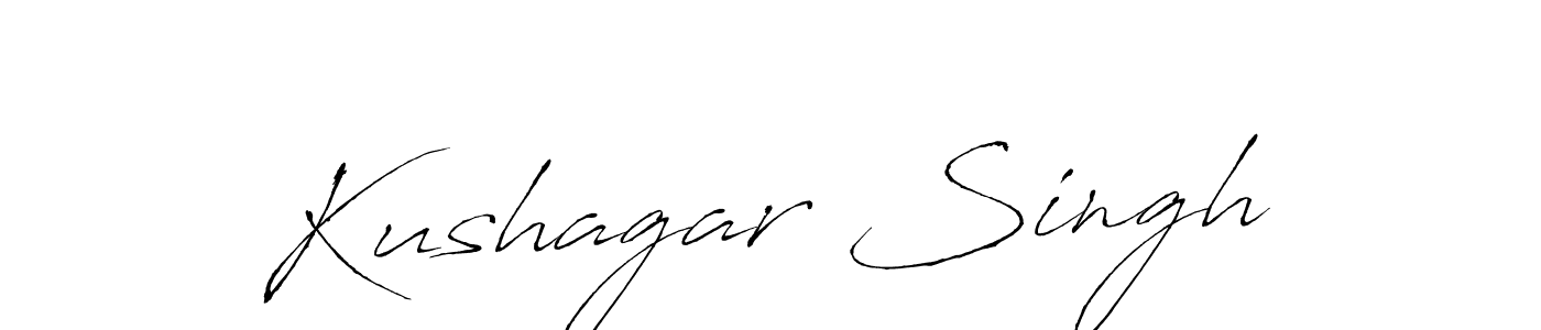 Design your own signature with our free online signature maker. With this signature software, you can create a handwritten (Antro_Vectra) signature for name Kushagar Singh. Kushagar Singh signature style 6 images and pictures png