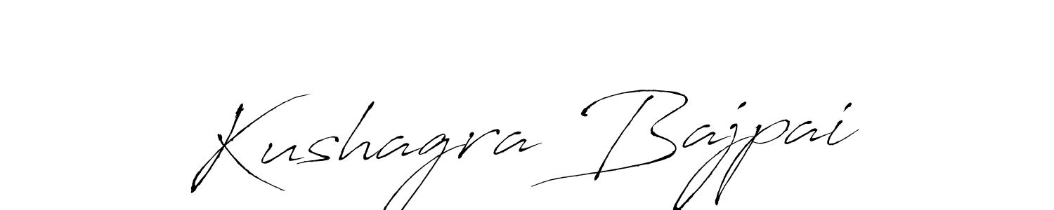 How to make Kushagra Bajpai signature? Antro_Vectra is a professional autograph style. Create handwritten signature for Kushagra Bajpai name. Kushagra Bajpai signature style 6 images and pictures png