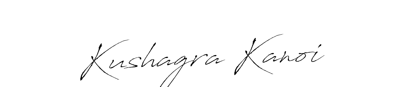 How to make Kushagra Kanoi name signature. Use Antro_Vectra style for creating short signs online. This is the latest handwritten sign. Kushagra Kanoi signature style 6 images and pictures png