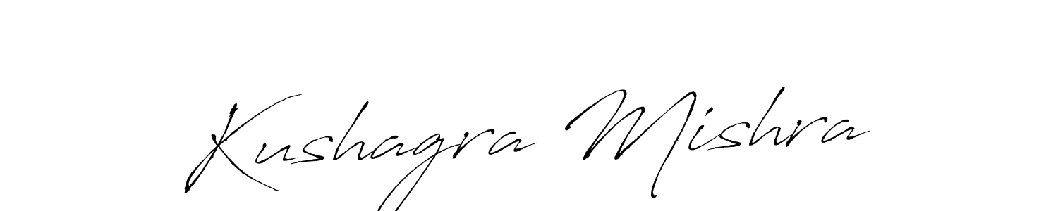 How to make Kushagra Mishra name signature. Use Antro_Vectra style for creating short signs online. This is the latest handwritten sign. Kushagra Mishra signature style 6 images and pictures png