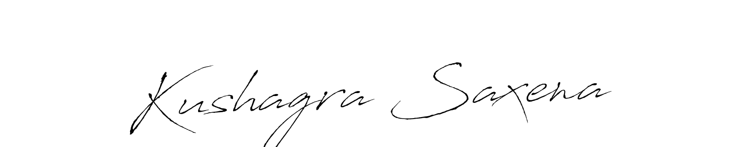 Make a beautiful signature design for name Kushagra Saxena. With this signature (Antro_Vectra) style, you can create a handwritten signature for free. Kushagra Saxena signature style 6 images and pictures png