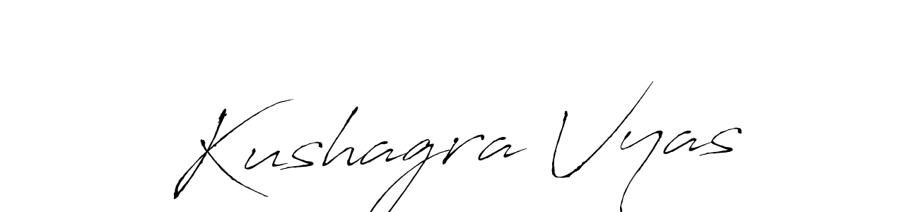 Similarly Antro_Vectra is the best handwritten signature design. Signature creator online .You can use it as an online autograph creator for name Kushagra Vyas. Kushagra Vyas signature style 6 images and pictures png