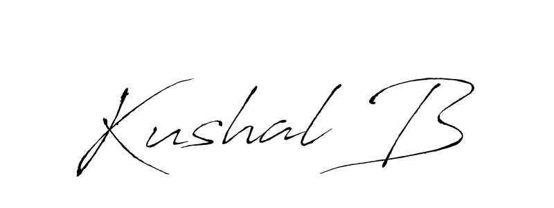 Create a beautiful signature design for name Kushal B. With this signature (Antro_Vectra) fonts, you can make a handwritten signature for free. Kushal B signature style 6 images and pictures png