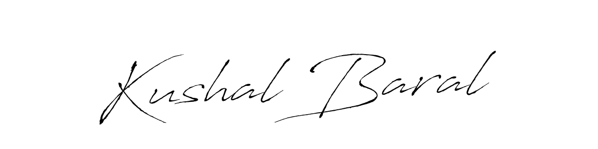 Make a beautiful signature design for name Kushal Baral. With this signature (Antro_Vectra) style, you can create a handwritten signature for free. Kushal Baral signature style 6 images and pictures png