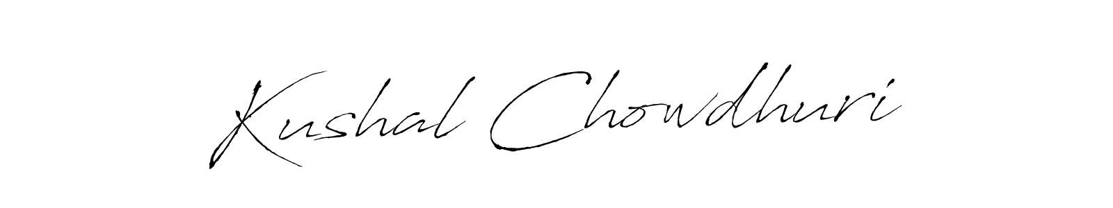 How to make Kushal Chowdhuri name signature. Use Antro_Vectra style for creating short signs online. This is the latest handwritten sign. Kushal Chowdhuri signature style 6 images and pictures png