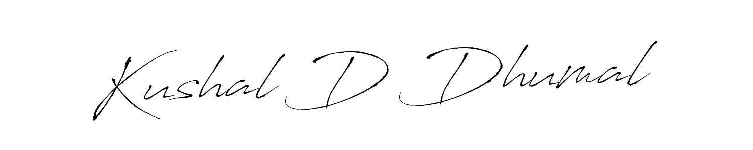 Create a beautiful signature design for name Kushal D Dhumal. With this signature (Antro_Vectra) fonts, you can make a handwritten signature for free. Kushal D Dhumal signature style 6 images and pictures png