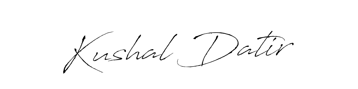 Create a beautiful signature design for name Kushal Datir. With this signature (Antro_Vectra) fonts, you can make a handwritten signature for free. Kushal Datir signature style 6 images and pictures png