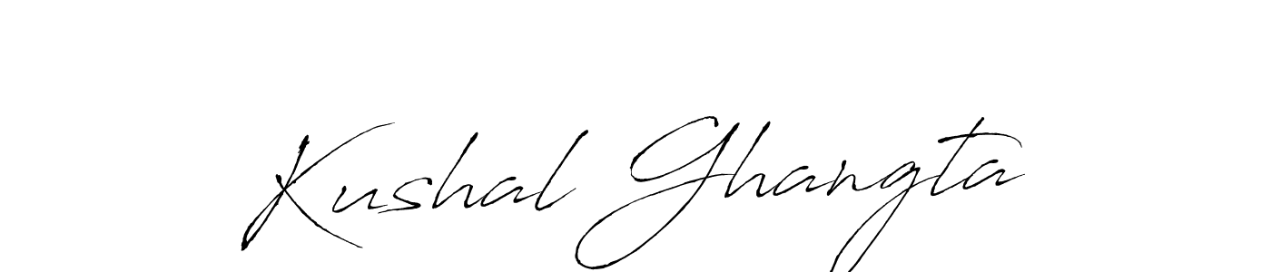 Kushal Ghangta stylish signature style. Best Handwritten Sign (Antro_Vectra) for my name. Handwritten Signature Collection Ideas for my name Kushal Ghangta. Kushal Ghangta signature style 6 images and pictures png