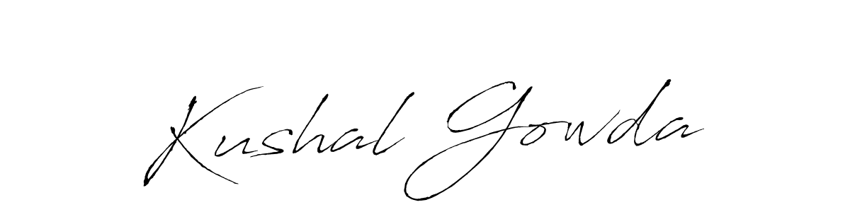 How to make Kushal Gowda signature? Antro_Vectra is a professional autograph style. Create handwritten signature for Kushal Gowda name. Kushal Gowda signature style 6 images and pictures png