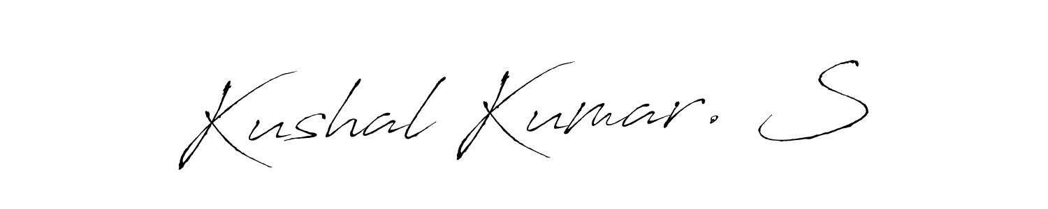 Make a beautiful signature design for name Kushal Kumar. S. With this signature (Antro_Vectra) style, you can create a handwritten signature for free. Kushal Kumar. S signature style 6 images and pictures png