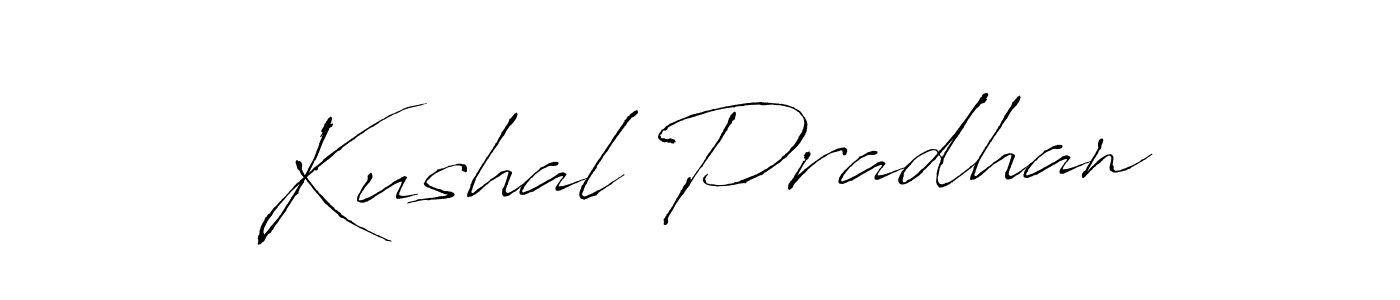 Create a beautiful signature design for name Kushal Pradhan. With this signature (Antro_Vectra) fonts, you can make a handwritten signature for free. Kushal Pradhan signature style 6 images and pictures png