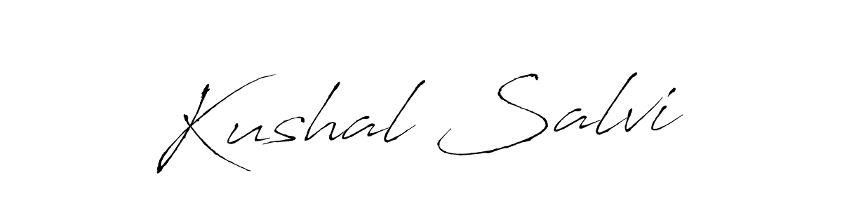 Create a beautiful signature design for name Kushal Salvi. With this signature (Antro_Vectra) fonts, you can make a handwritten signature for free. Kushal Salvi signature style 6 images and pictures png