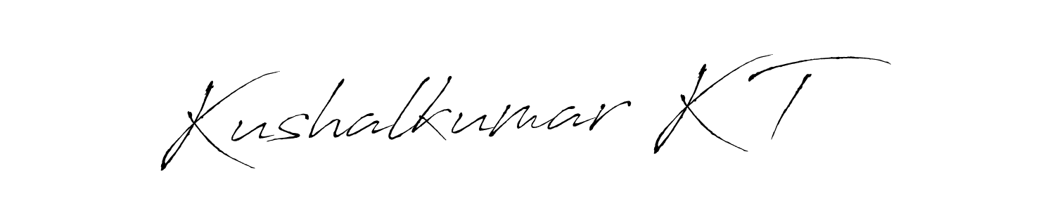 Also we have Kushalkumar K T name is the best signature style. Create professional handwritten signature collection using Antro_Vectra autograph style. Kushalkumar K T signature style 6 images and pictures png