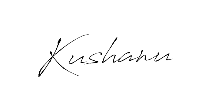 Design your own signature with our free online signature maker. With this signature software, you can create a handwritten (Antro_Vectra) signature for name Kushanu. Kushanu signature style 6 images and pictures png