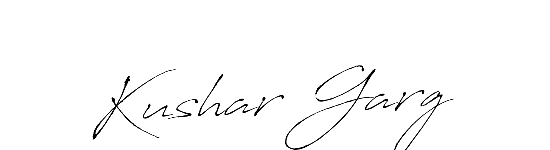 Make a beautiful signature design for name Kushar Garg. With this signature (Antro_Vectra) style, you can create a handwritten signature for free. Kushar Garg signature style 6 images and pictures png