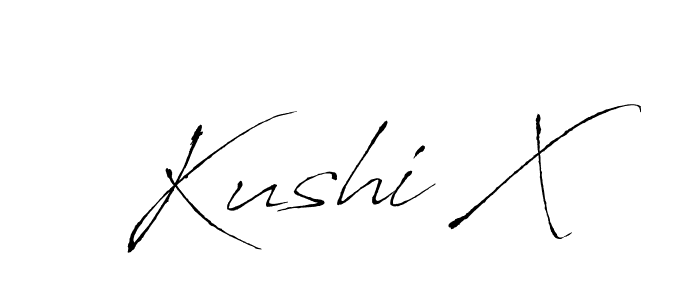 Also we have Kushi X name is the best signature style. Create professional handwritten signature collection using Antro_Vectra autograph style. Kushi X signature style 6 images and pictures png