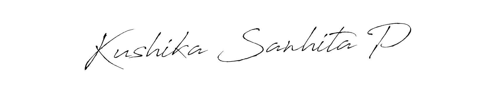 You can use this online signature creator to create a handwritten signature for the name Kushika Sanhita P. This is the best online autograph maker. Kushika Sanhita P signature style 6 images and pictures png