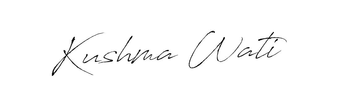 How to make Kushma Wati name signature. Use Antro_Vectra style for creating short signs online. This is the latest handwritten sign. Kushma Wati signature style 6 images and pictures png