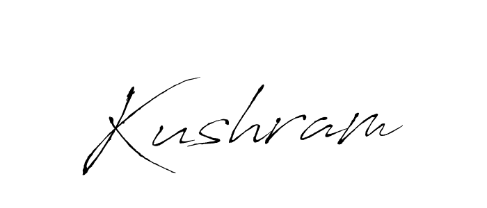 if you are searching for the best signature style for your name Kushram. so please give up your signature search. here we have designed multiple signature styles  using Antro_Vectra. Kushram signature style 6 images and pictures png