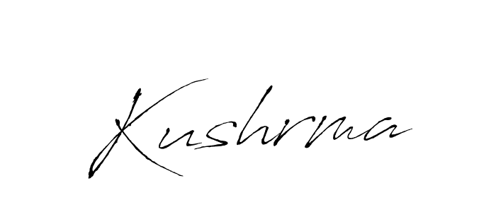 Make a beautiful signature design for name Kushrma. With this signature (Antro_Vectra) style, you can create a handwritten signature for free. Kushrma signature style 6 images and pictures png