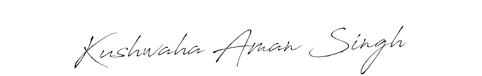 How to make Kushwaha Aman Singh signature? Antro_Vectra is a professional autograph style. Create handwritten signature for Kushwaha Aman Singh name. Kushwaha Aman Singh signature style 6 images and pictures png