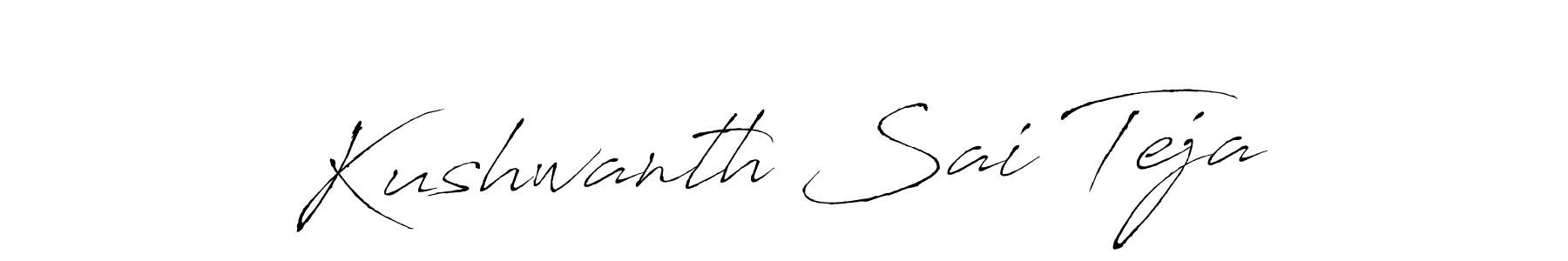 Create a beautiful signature design for name Kushwanth Sai Teja. With this signature (Antro_Vectra) fonts, you can make a handwritten signature for free. Kushwanth Sai Teja signature style 6 images and pictures png