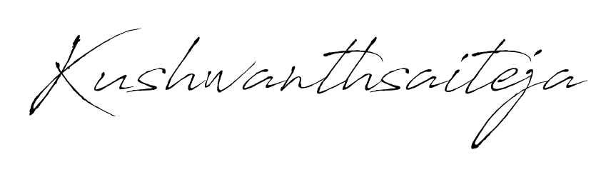 Antro_Vectra is a professional signature style that is perfect for those who want to add a touch of class to their signature. Get Kushwanthsaiteja name fancy signature for free. Kushwanthsaiteja signature style 6 images and pictures png