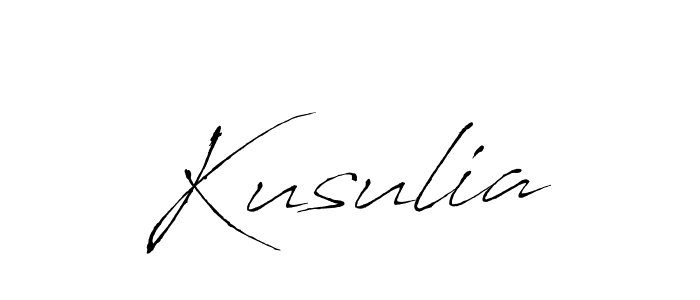 Create a beautiful signature design for name Kusulia. With this signature (Antro_Vectra) fonts, you can make a handwritten signature for free. Kusulia signature style 6 images and pictures png
