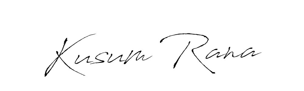 Design your own signature with our free online signature maker. With this signature software, you can create a handwritten (Antro_Vectra) signature for name Kusum Rana. Kusum Rana signature style 6 images and pictures png