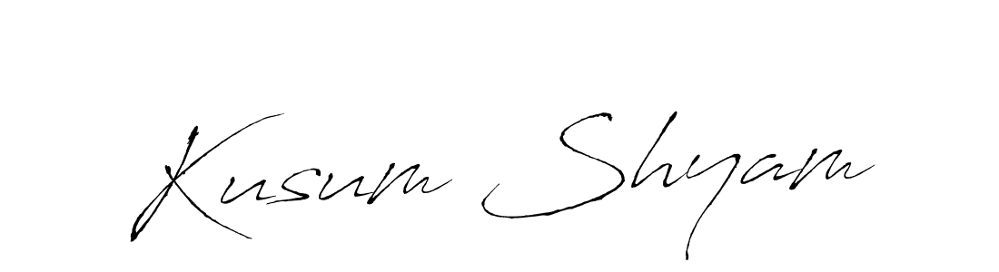 The best way (Antro_Vectra) to make a short signature is to pick only two or three words in your name. The name Kusum Shyam include a total of six letters. For converting this name. Kusum Shyam signature style 6 images and pictures png