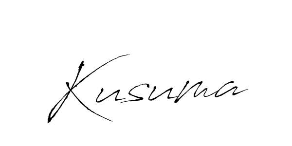 Create a beautiful signature design for name Kusuma. With this signature (Antro_Vectra) fonts, you can make a handwritten signature for free. Kusuma signature style 6 images and pictures png