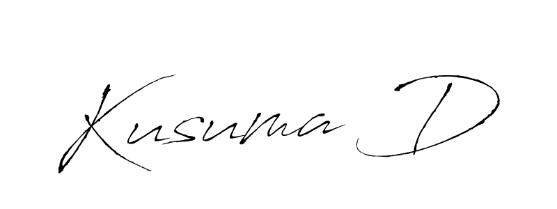if you are searching for the best signature style for your name Kusuma D. so please give up your signature search. here we have designed multiple signature styles  using Antro_Vectra. Kusuma D signature style 6 images and pictures png