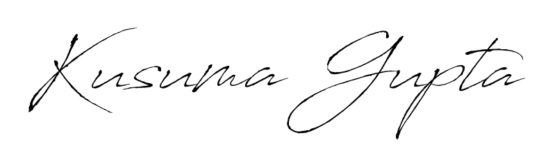 A sleek calligraphic signature for name Kusuma Gupta utilizing Antro_Vectra styling. Great for adding personal signatures to photos and art. Kusuma Gupta signature style 6 images and pictures png