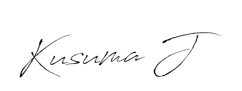 Also we have Kusuma J name is the best signature style. Create professional handwritten signature collection using Antro_Vectra autograph style. Kusuma J signature style 6 images and pictures png