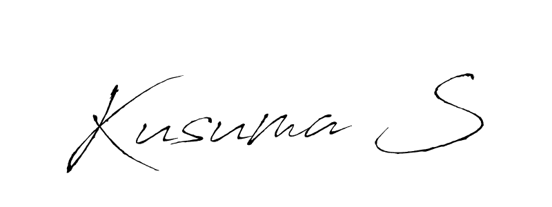 Also we have Kusuma S name is the best signature style. Create professional handwritten signature collection using Antro_Vectra autograph style. Kusuma S signature style 6 images and pictures png