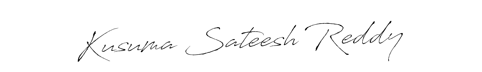 if you are searching for the best signature style for your name Kusuma Sateesh Reddy. so please give up your signature search. here we have designed multiple signature styles  using Antro_Vectra. Kusuma Sateesh Reddy signature style 6 images and pictures png