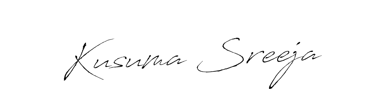 The best way (Antro_Vectra) to make a short signature is to pick only two or three words in your name. The name Kusuma Sreeja include a total of six letters. For converting this name. Kusuma Sreeja signature style 6 images and pictures png