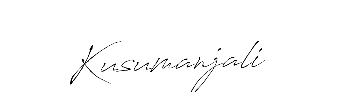 Design your own signature with our free online signature maker. With this signature software, you can create a handwritten (Antro_Vectra) signature for name Kusumanjali. Kusumanjali signature style 6 images and pictures png