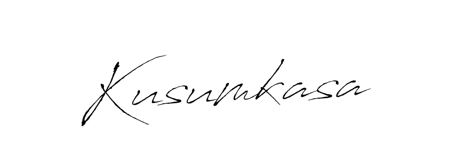 Make a beautiful signature design for name Kusumkasa. With this signature (Antro_Vectra) style, you can create a handwritten signature for free. Kusumkasa signature style 6 images and pictures png