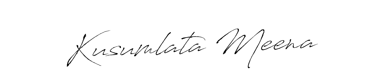 Design your own signature with our free online signature maker. With this signature software, you can create a handwritten (Antro_Vectra) signature for name Kusumlata Meena. Kusumlata Meena signature style 6 images and pictures png