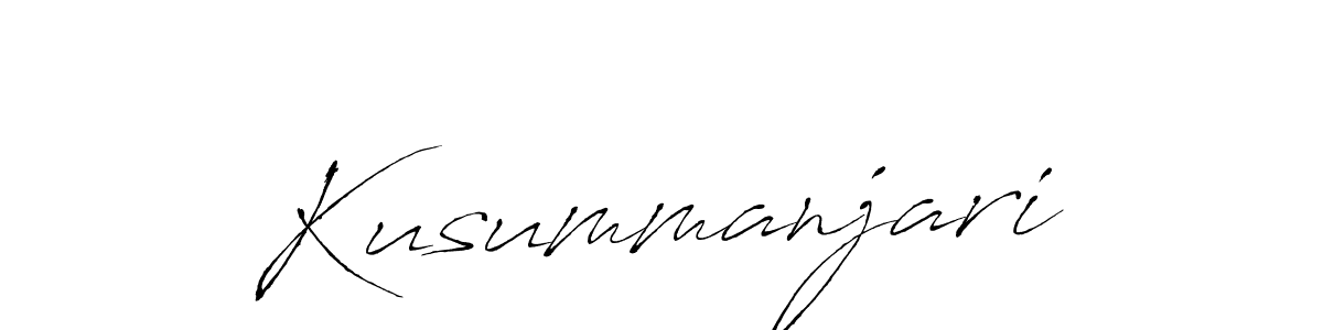 You should practise on your own different ways (Antro_Vectra) to write your name (Kusummanjari) in signature. don't let someone else do it for you. Kusummanjari signature style 6 images and pictures png