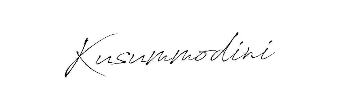 Design your own signature with our free online signature maker. With this signature software, you can create a handwritten (Antro_Vectra) signature for name Kusummodini. Kusummodini signature style 6 images and pictures png
