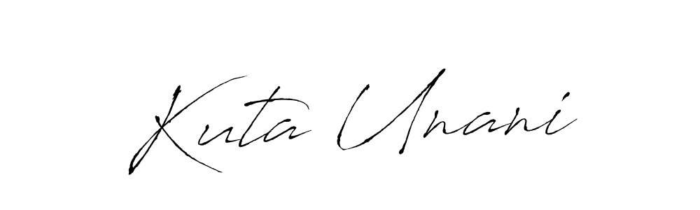Also You can easily find your signature by using the search form. We will create Kuta Unani name handwritten signature images for you free of cost using Antro_Vectra sign style. Kuta Unani signature style 6 images and pictures png