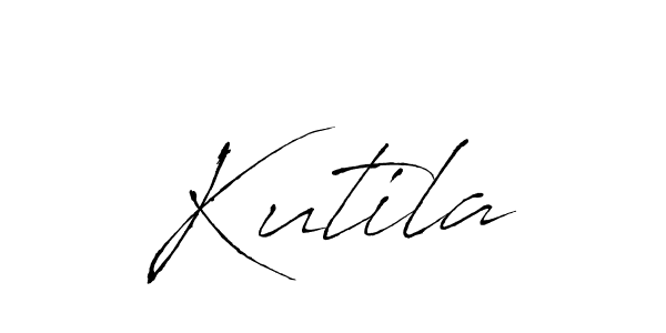 Use a signature maker to create a handwritten signature online. With this signature software, you can design (Antro_Vectra) your own signature for name Kutila. Kutila signature style 6 images and pictures png