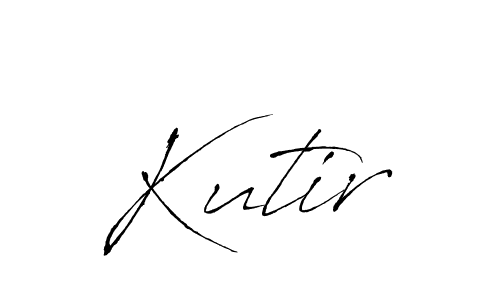 The best way (Antro_Vectra) to make a short signature is to pick only two or three words in your name. The name Kutir include a total of six letters. For converting this name. Kutir signature style 6 images and pictures png