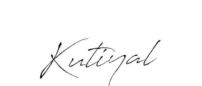 Use a signature maker to create a handwritten signature online. With this signature software, you can design (Antro_Vectra) your own signature for name Kutiyal. Kutiyal signature style 6 images and pictures png