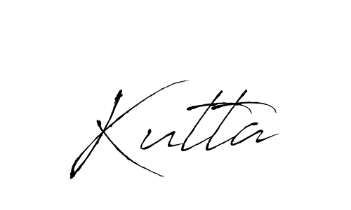 Antro_Vectra is a professional signature style that is perfect for those who want to add a touch of class to their signature. It is also a great choice for those who want to make their signature more unique. Get Kutta name to fancy signature for free. Kutta signature style 6 images and pictures png