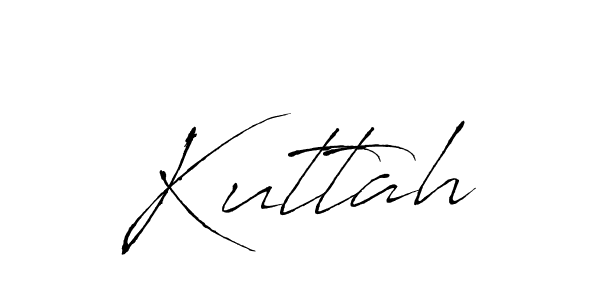 Make a beautiful signature design for name Kuttah. With this signature (Antro_Vectra) style, you can create a handwritten signature for free. Kuttah signature style 6 images and pictures png