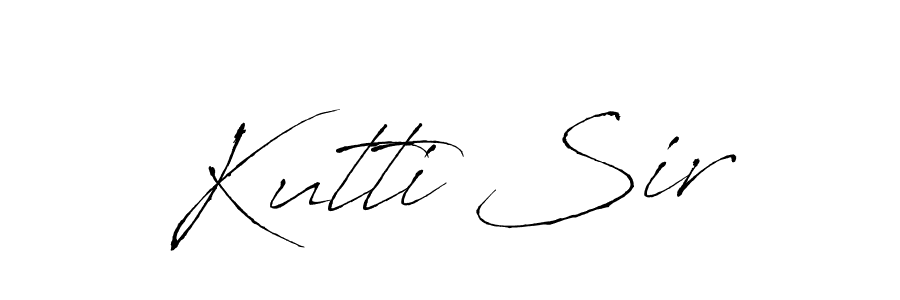 Design your own signature with our free online signature maker. With this signature software, you can create a handwritten (Antro_Vectra) signature for name Kutti Sir. Kutti Sir signature style 6 images and pictures png