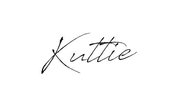Use a signature maker to create a handwritten signature online. With this signature software, you can design (Antro_Vectra) your own signature for name Kuttie. Kuttie signature style 6 images and pictures png
